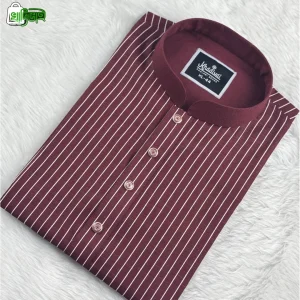 প্রিমিয়াম স্ট্রাইপ পাঞ্জাবি (মেরুন কালার new)